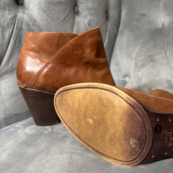 Lucky Brand Tan Leather Western Ankle Booties‎ – Women’s 7.5 M - Picture 6 of 7